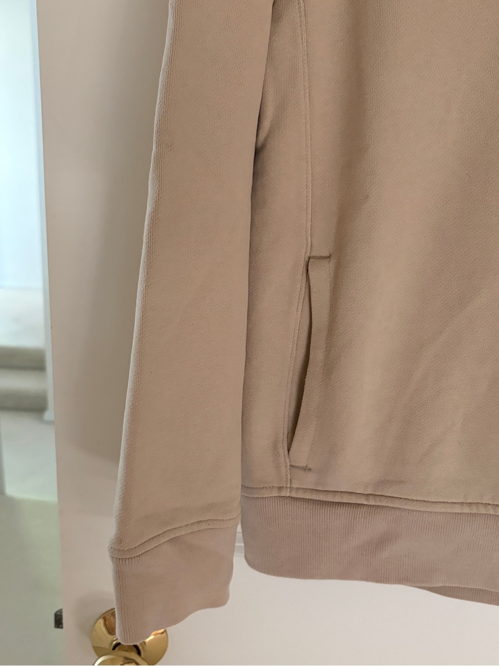 Abercrombie & Fitch Men’s Beige Crewneck Hoodie with Logo - Picture 4 of 5